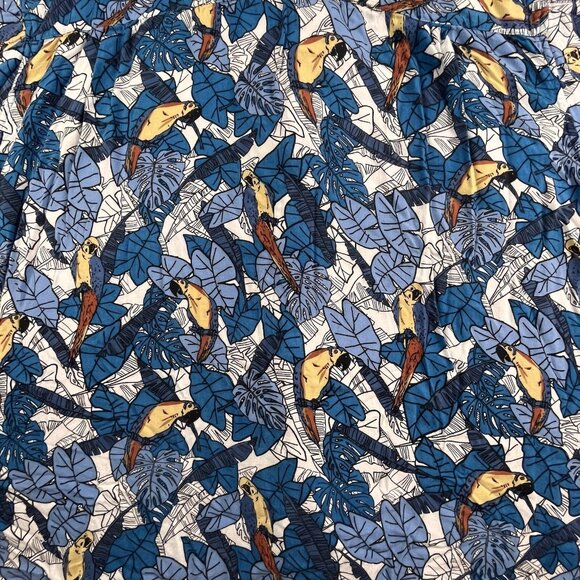 VTG John Blair Shirt Men's 2XL Rayon Beach Tropical Parrots Floral Bird Pocket - Picture 4 of 8